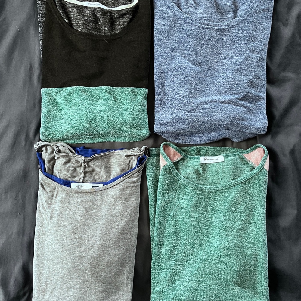 Long sleeve nursing tops